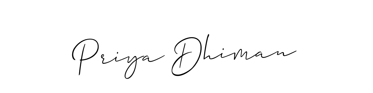 Once you've used our free online signature maker to create your best signature Allison_Script style, it's time to enjoy all of the benefits that Priya Dhiman name signing documents. Priya Dhiman signature style 2 images and pictures png