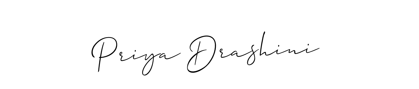 Make a beautiful signature design for name Priya Drashini. With this signature (Allison_Script) style, you can create a handwritten signature for free. Priya Drashini signature style 2 images and pictures png