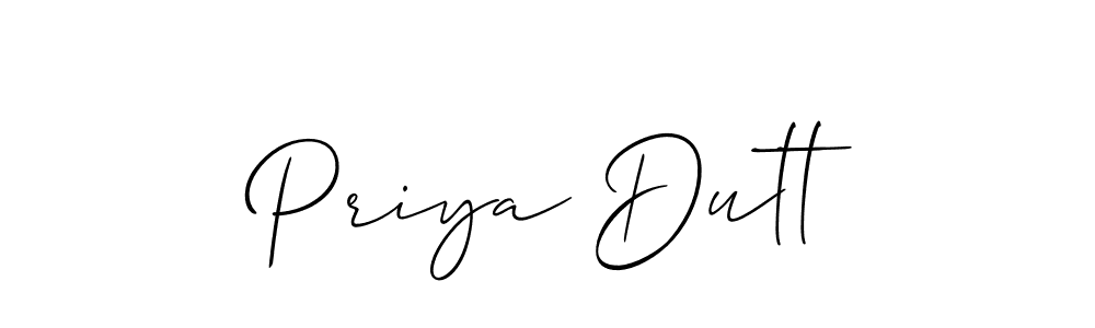 Allison_Script is a professional signature style that is perfect for those who want to add a touch of class to their signature. It is also a great choice for those who want to make their signature more unique. Get Priya Dutt name to fancy signature for free. Priya Dutt signature style 2 images and pictures png