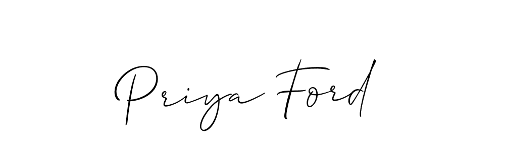 Check out images of Autograph of Priya Ford name. Actor Priya Ford Signature Style. Allison_Script is a professional sign style online. Priya Ford signature style 2 images and pictures png