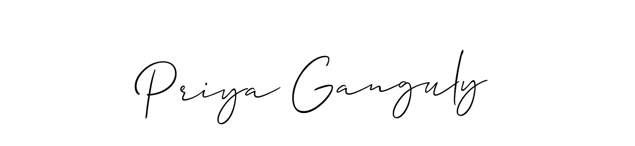 Use a signature maker to create a handwritten signature online. With this signature software, you can design (Allison_Script) your own signature for name Priya Ganguly. Priya Ganguly signature style 2 images and pictures png