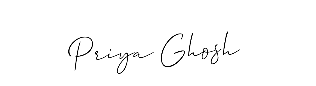 You should practise on your own different ways (Allison_Script) to write your name (Priya Ghosh) in signature. don't let someone else do it for you. Priya Ghosh signature style 2 images and pictures png