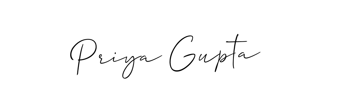 Make a beautiful signature design for name Priya Gupta. With this signature (Allison_Script) style, you can create a handwritten signature for free. Priya Gupta signature style 2 images and pictures png