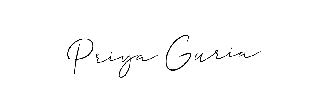 Also we have Priya Guria name is the best signature style. Create professional handwritten signature collection using Allison_Script autograph style. Priya Guria signature style 2 images and pictures png