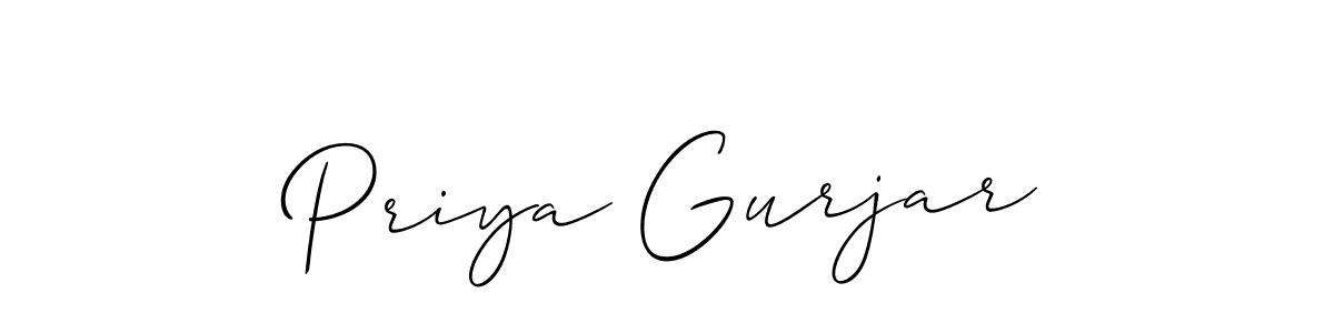 How to Draw Priya Gurjar signature style? Allison_Script is a latest design signature styles for name Priya Gurjar. Priya Gurjar signature style 2 images and pictures png