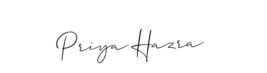 It looks lik you need a new signature style for name Priya Hazra. Design unique handwritten (Allison_Script) signature with our free signature maker in just a few clicks. Priya Hazra signature style 2 images and pictures png