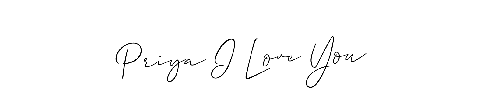 Also You can easily find your signature by using the search form. We will create Priya I Love You name handwritten signature images for you free of cost using Allison_Script sign style. Priya I Love You signature style 2 images and pictures png