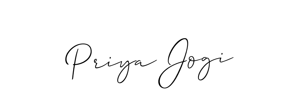 Best and Professional Signature Style for Priya Jogi. Allison_Script Best Signature Style Collection. Priya Jogi signature style 2 images and pictures png
