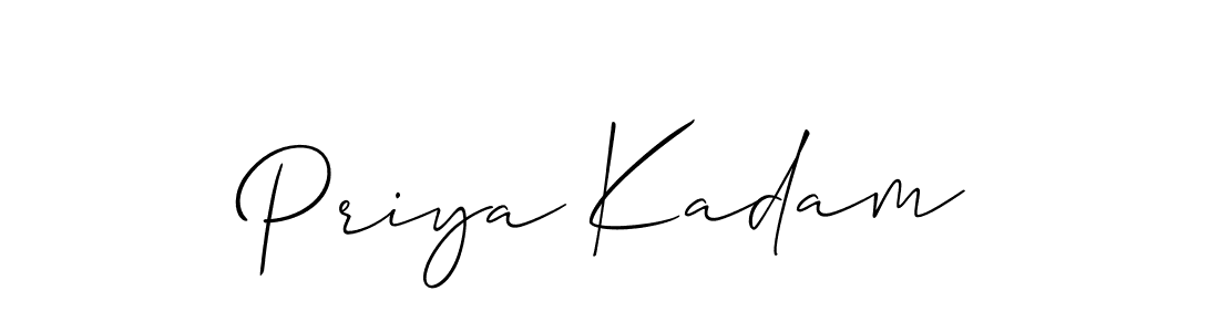 Make a beautiful signature design for name Priya Kadam. With this signature (Allison_Script) style, you can create a handwritten signature for free. Priya Kadam signature style 2 images and pictures png