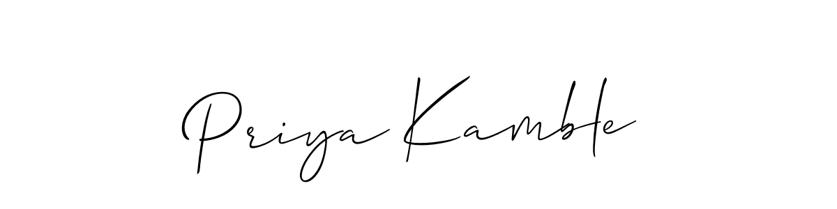 How to make Priya Kamble signature? Allison_Script is a professional autograph style. Create handwritten signature for Priya Kamble name. Priya Kamble signature style 2 images and pictures png