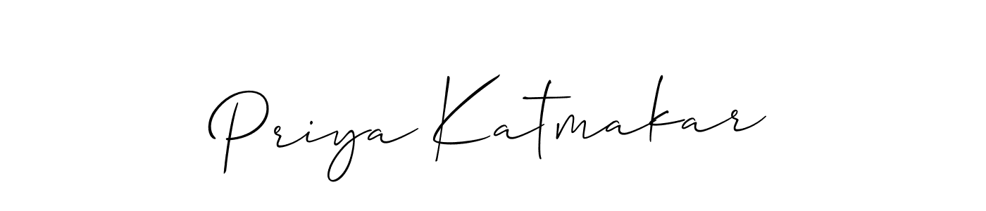 Also we have Priya Katmakar name is the best signature style. Create professional handwritten signature collection using Allison_Script autograph style. Priya Katmakar signature style 2 images and pictures png