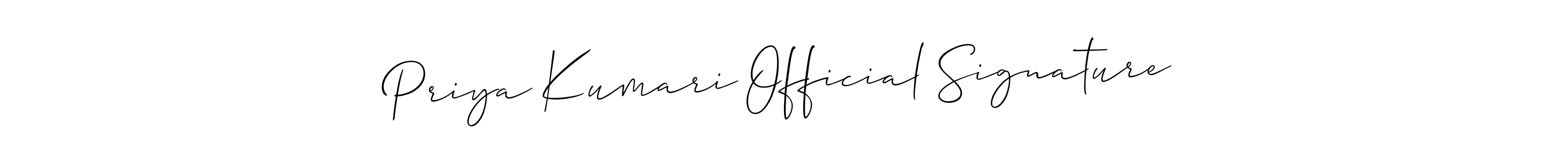 Create a beautiful signature design for name Priya Kumari Official Signature. With this signature (Allison_Script) fonts, you can make a handwritten signature for free. Priya Kumari Official Signature signature style 2 images and pictures png