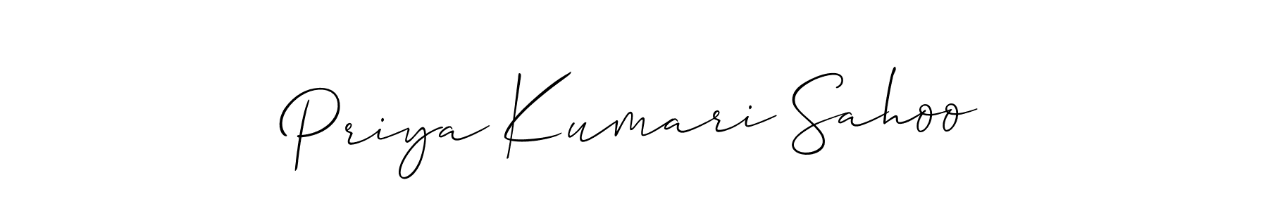 Use a signature maker to create a handwritten signature online. With this signature software, you can design (Allison_Script) your own signature for name Priya Kumari Sahoo. Priya Kumari Sahoo signature style 2 images and pictures png