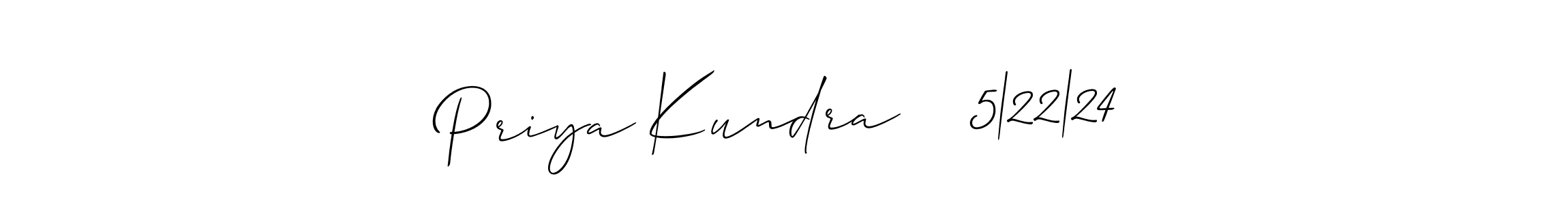 How to Draw Priya Kundra    5|22|24 signature style? Allison_Script is a latest design signature styles for name Priya Kundra    5|22|24. Priya Kundra    5|22|24 signature style 2 images and pictures png