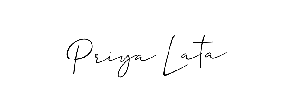 Design your own signature with our free online signature maker. With this signature software, you can create a handwritten (Allison_Script) signature for name Priya Lata. Priya Lata signature style 2 images and pictures png