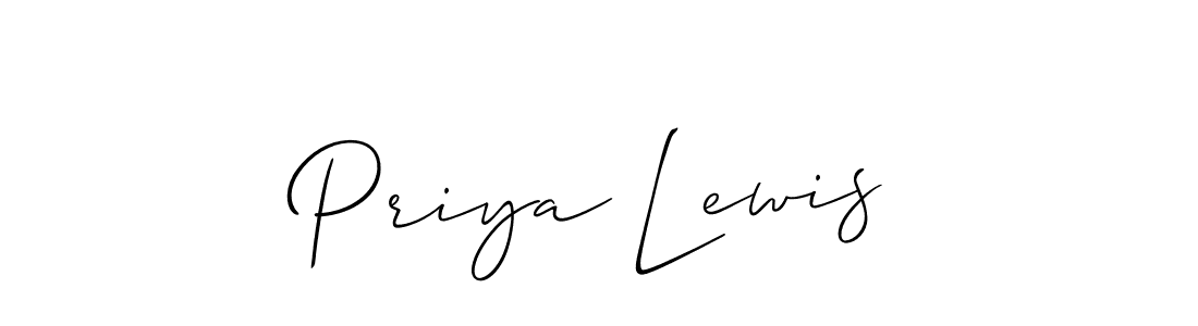 Create a beautiful signature design for name Priya Lewis. With this signature (Allison_Script) fonts, you can make a handwritten signature for free. Priya Lewis signature style 2 images and pictures png