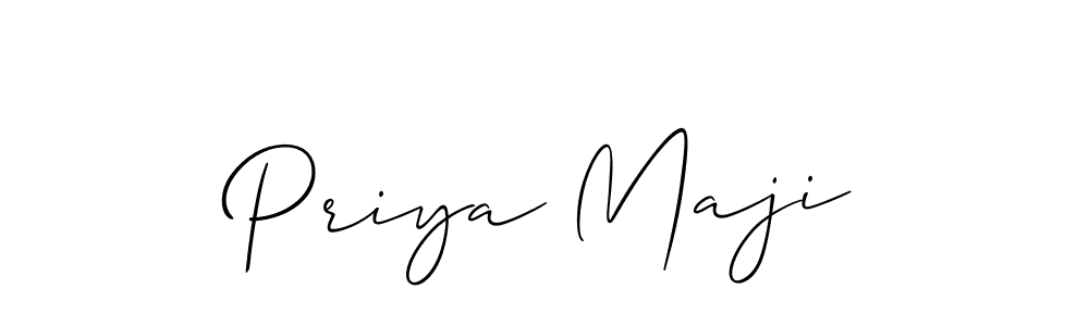 Use a signature maker to create a handwritten signature online. With this signature software, you can design (Allison_Script) your own signature for name Priya Maji. Priya Maji signature style 2 images and pictures png