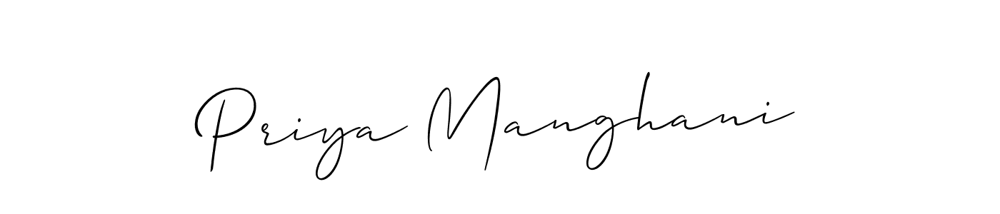 Once you've used our free online signature maker to create your best signature Allison_Script style, it's time to enjoy all of the benefits that Priya Manghani name signing documents. Priya Manghani signature style 2 images and pictures png