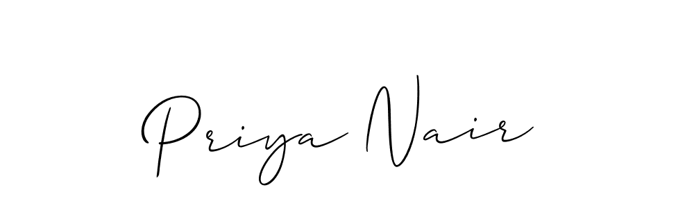 You should practise on your own different ways (Allison_Script) to write your name (Priya Nair) in signature. don't let someone else do it for you. Priya Nair signature style 2 images and pictures png