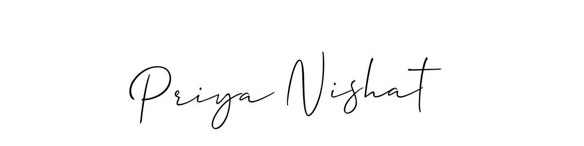 Priya Nishat stylish signature style. Best Handwritten Sign (Allison_Script) for my name. Handwritten Signature Collection Ideas for my name Priya Nishat. Priya Nishat signature style 2 images and pictures png