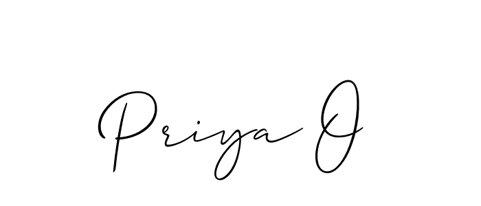 Create a beautiful signature design for name Priya O. With this signature (Allison_Script) fonts, you can make a handwritten signature for free. Priya O signature style 2 images and pictures png