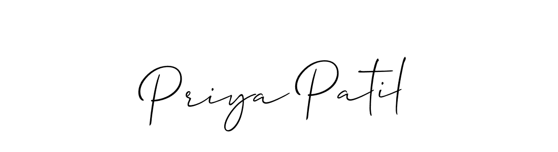 Make a short Priya Patil signature style. Manage your documents anywhere anytime using Allison_Script. Create and add eSignatures, submit forms, share and send files easily. Priya Patil signature style 2 images and pictures png