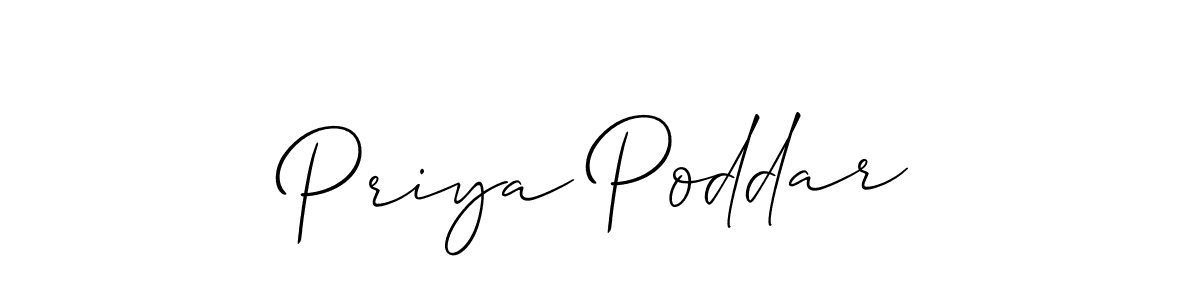 Also You can easily find your signature by using the search form. We will create Priya Poddar name handwritten signature images for you free of cost using Allison_Script sign style. Priya Poddar signature style 2 images and pictures png
