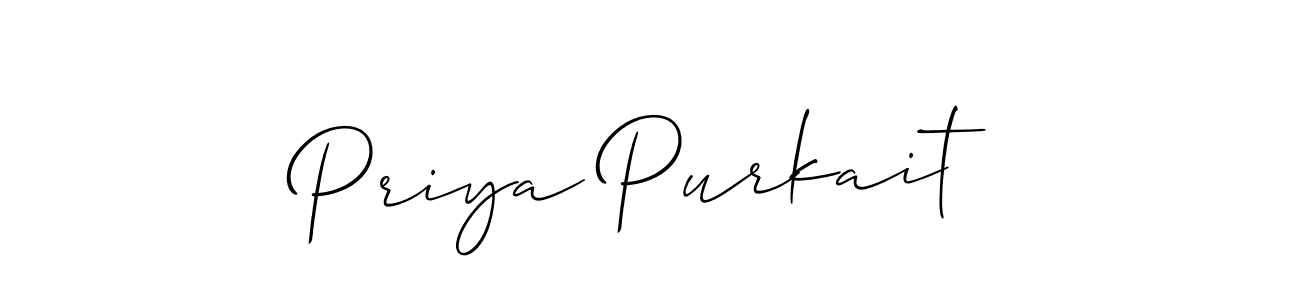 Priya Purkait stylish signature style. Best Handwritten Sign (Allison_Script) for my name. Handwritten Signature Collection Ideas for my name Priya Purkait. Priya Purkait signature style 2 images and pictures png