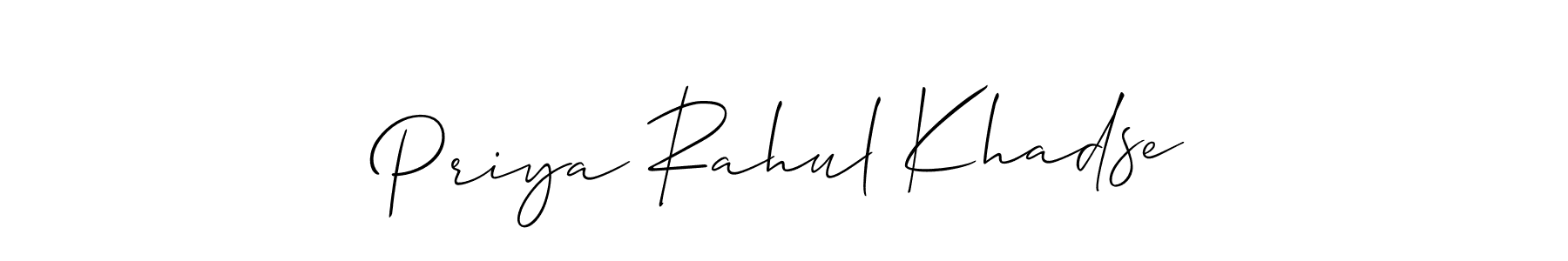 Make a beautiful signature design for name Priya Rahul Khadse. Use this online signature maker to create a handwritten signature for free. Priya Rahul Khadse signature style 2 images and pictures png