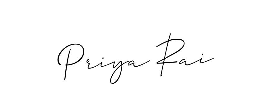 Allison_Script is a professional signature style that is perfect for those who want to add a touch of class to their signature. It is also a great choice for those who want to make their signature more unique. Get Priya Rai name to fancy signature for free. Priya Rai signature style 2 images and pictures png
