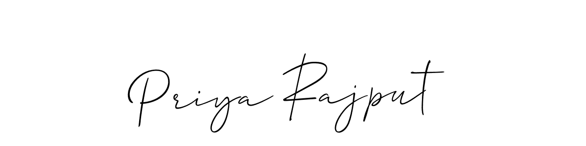 Also we have Priya Rajput name is the best signature style. Create professional handwritten signature collection using Allison_Script autograph style. Priya Rajput signature style 2 images and pictures png