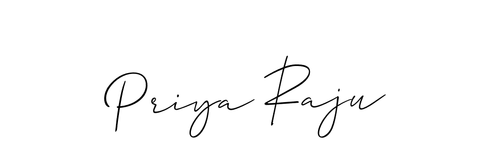 The best way (Allison_Script) to make a short signature is to pick only two or three words in your name. The name Priya Raju include a total of six letters. For converting this name. Priya Raju signature style 2 images and pictures png