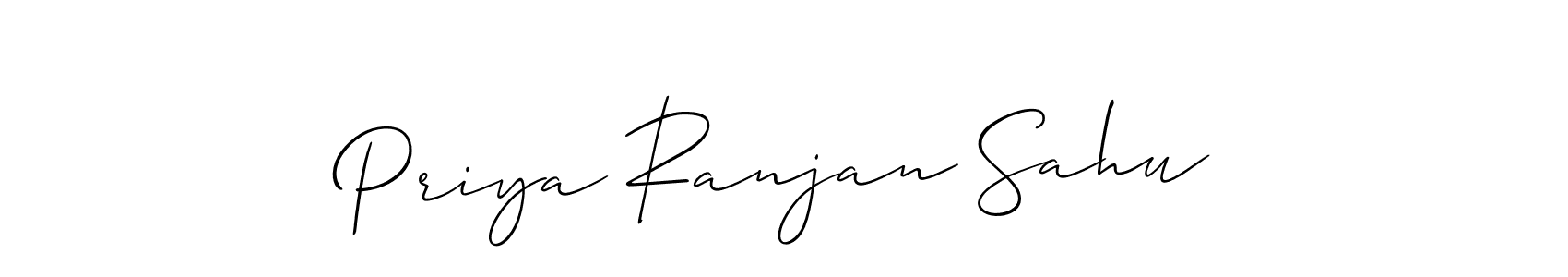 How to make Priya Ranjan Sahu name signature. Use Allison_Script style for creating short signs online. This is the latest handwritten sign. Priya Ranjan Sahu signature style 2 images and pictures png