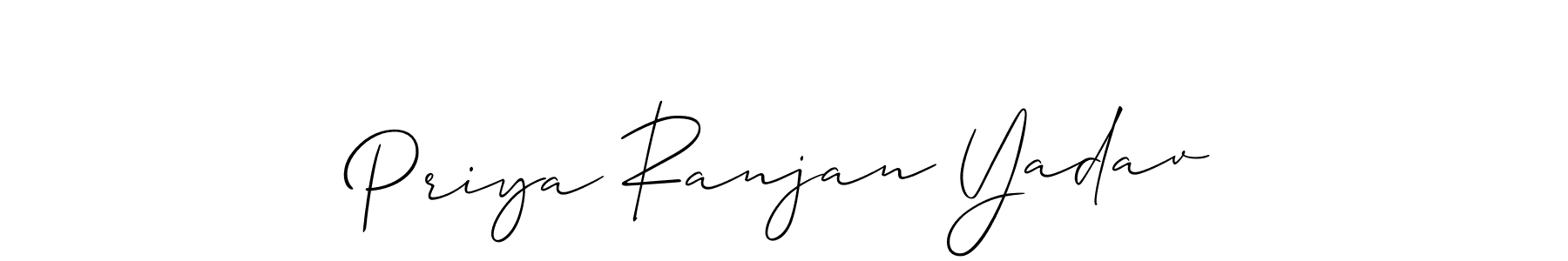 It looks lik you need a new signature style for name Priya Ranjan Yadav. Design unique handwritten (Allison_Script) signature with our free signature maker in just a few clicks. Priya Ranjan Yadav signature style 2 images and pictures png