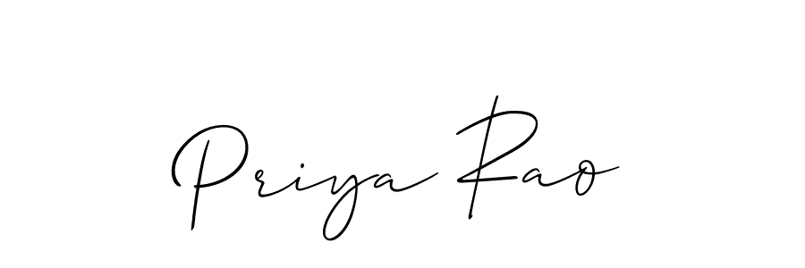 It looks lik you need a new signature style for name Priya Rao. Design unique handwritten (Allison_Script) signature with our free signature maker in just a few clicks. Priya Rao signature style 2 images and pictures png