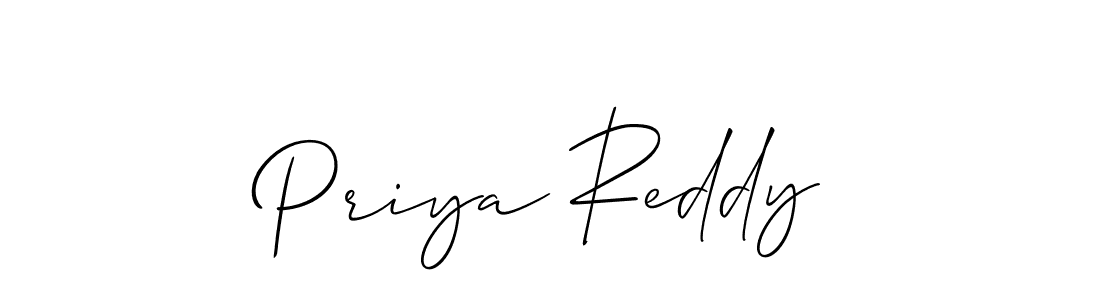 It looks lik you need a new signature style for name Priya Reddy. Design unique handwritten (Allison_Script) signature with our free signature maker in just a few clicks. Priya Reddy signature style 2 images and pictures png