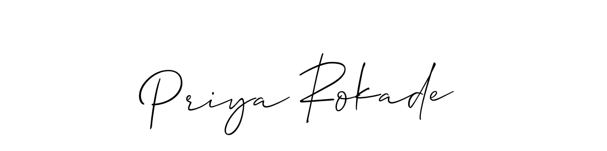 Also You can easily find your signature by using the search form. We will create Priya Rokade name handwritten signature images for you free of cost using Allison_Script sign style. Priya Rokade signature style 2 images and pictures png