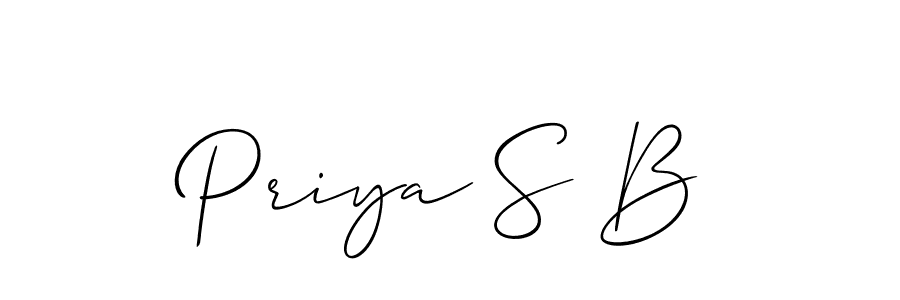 Allison_Script is a professional signature style that is perfect for those who want to add a touch of class to their signature. It is also a great choice for those who want to make their signature more unique. Get Priya S B name to fancy signature for free. Priya S B signature style 2 images and pictures png