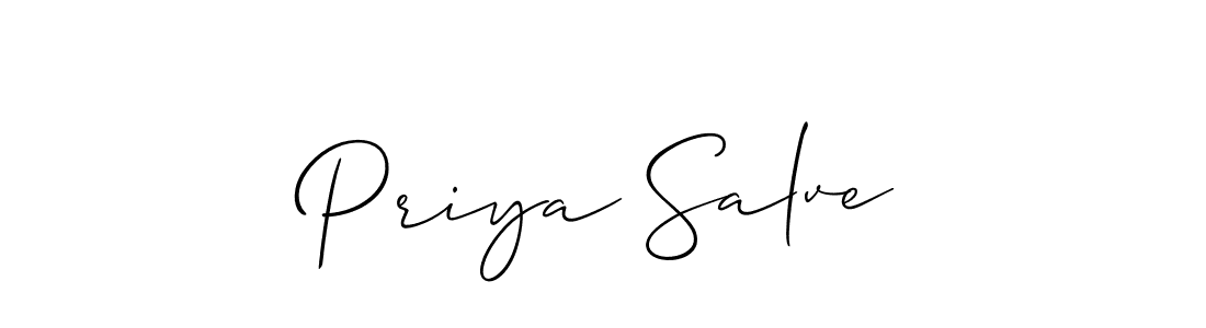 Make a short Priya Salve signature style. Manage your documents anywhere anytime using Allison_Script. Create and add eSignatures, submit forms, share and send files easily. Priya Salve signature style 2 images and pictures png