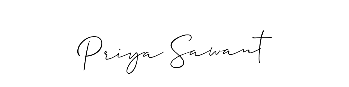 Allison_Script is a professional signature style that is perfect for those who want to add a touch of class to their signature. It is also a great choice for those who want to make their signature more unique. Get Priya Sawant name to fancy signature for free. Priya Sawant signature style 2 images and pictures png