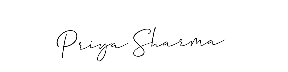Also You can easily find your signature by using the search form. We will create Priya Sharma name handwritten signature images for you free of cost using Allison_Script sign style. Priya Sharma signature style 2 images and pictures png
