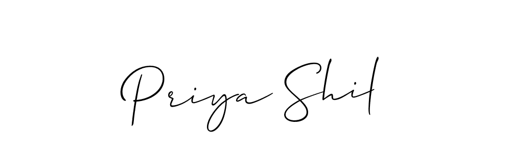 You should practise on your own different ways (Allison_Script) to write your name (Priya Shil) in signature. don't let someone else do it for you. Priya Shil signature style 2 images and pictures png