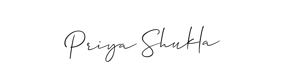 It looks lik you need a new signature style for name Priya Shukla. Design unique handwritten (Allison_Script) signature with our free signature maker in just a few clicks. Priya Shukla signature style 2 images and pictures png