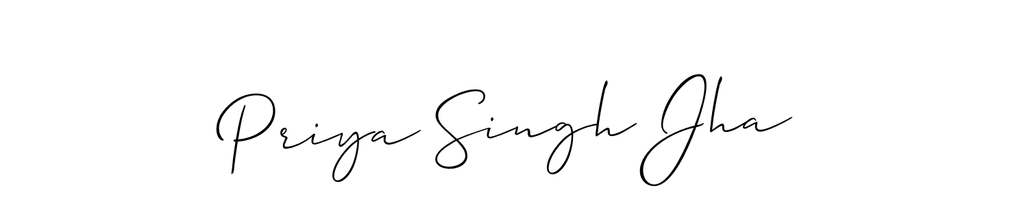 Similarly Allison_Script is the best handwritten signature design. Signature creator online .You can use it as an online autograph creator for name Priya Singh Jha. Priya Singh Jha signature style 2 images and pictures png