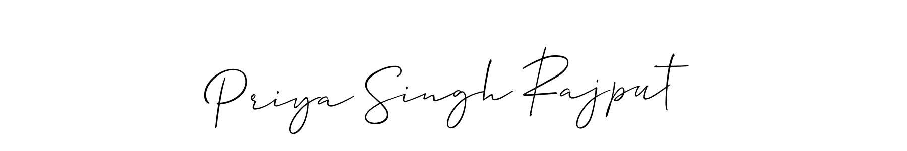 How to make Priya Singh Rajput signature? Allison_Script is a professional autograph style. Create handwritten signature for Priya Singh Rajput name. Priya Singh Rajput signature style 2 images and pictures png