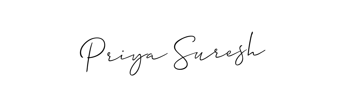Make a short Priya Suresh signature style. Manage your documents anywhere anytime using Allison_Script. Create and add eSignatures, submit forms, share and send files easily. Priya Suresh signature style 2 images and pictures png