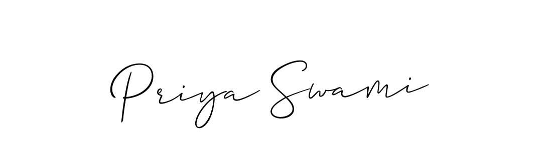 Make a beautiful signature design for name Priya Swami. With this signature (Allison_Script) style, you can create a handwritten signature for free. Priya Swami signature style 2 images and pictures png