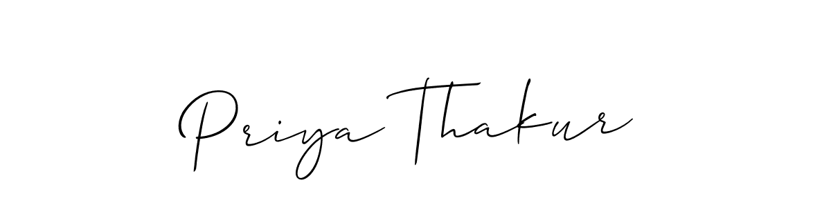 Allison_Script is a professional signature style that is perfect for those who want to add a touch of class to their signature. It is also a great choice for those who want to make their signature more unique. Get Priya Thakur name to fancy signature for free. Priya Thakur signature style 2 images and pictures png