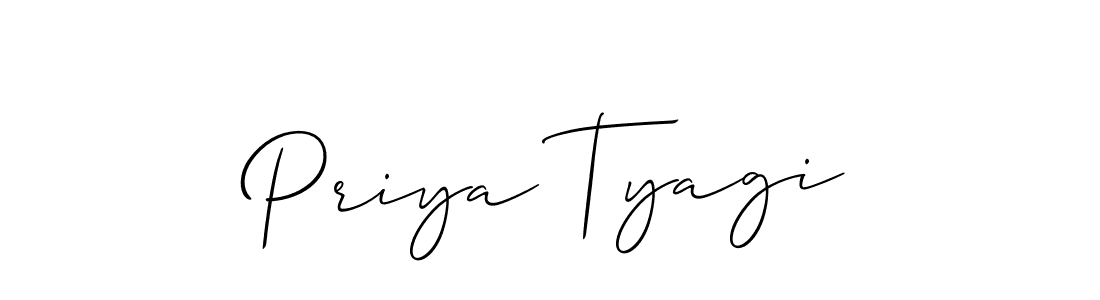 It looks lik you need a new signature style for name Priya Tyagi. Design unique handwritten (Allison_Script) signature with our free signature maker in just a few clicks. Priya Tyagi signature style 2 images and pictures png