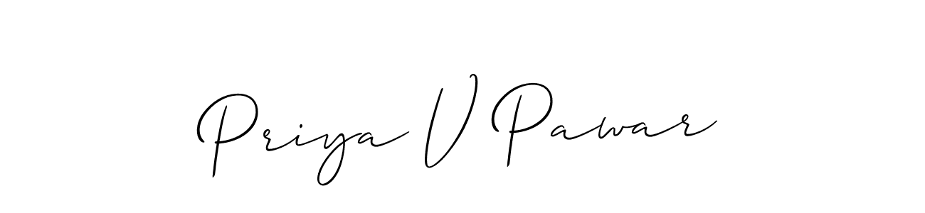 How to Draw Priya V Pawar signature style? Allison_Script is a latest design signature styles for name Priya V Pawar. Priya V Pawar signature style 2 images and pictures png
